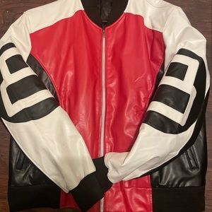 Leather 8 ball jacket